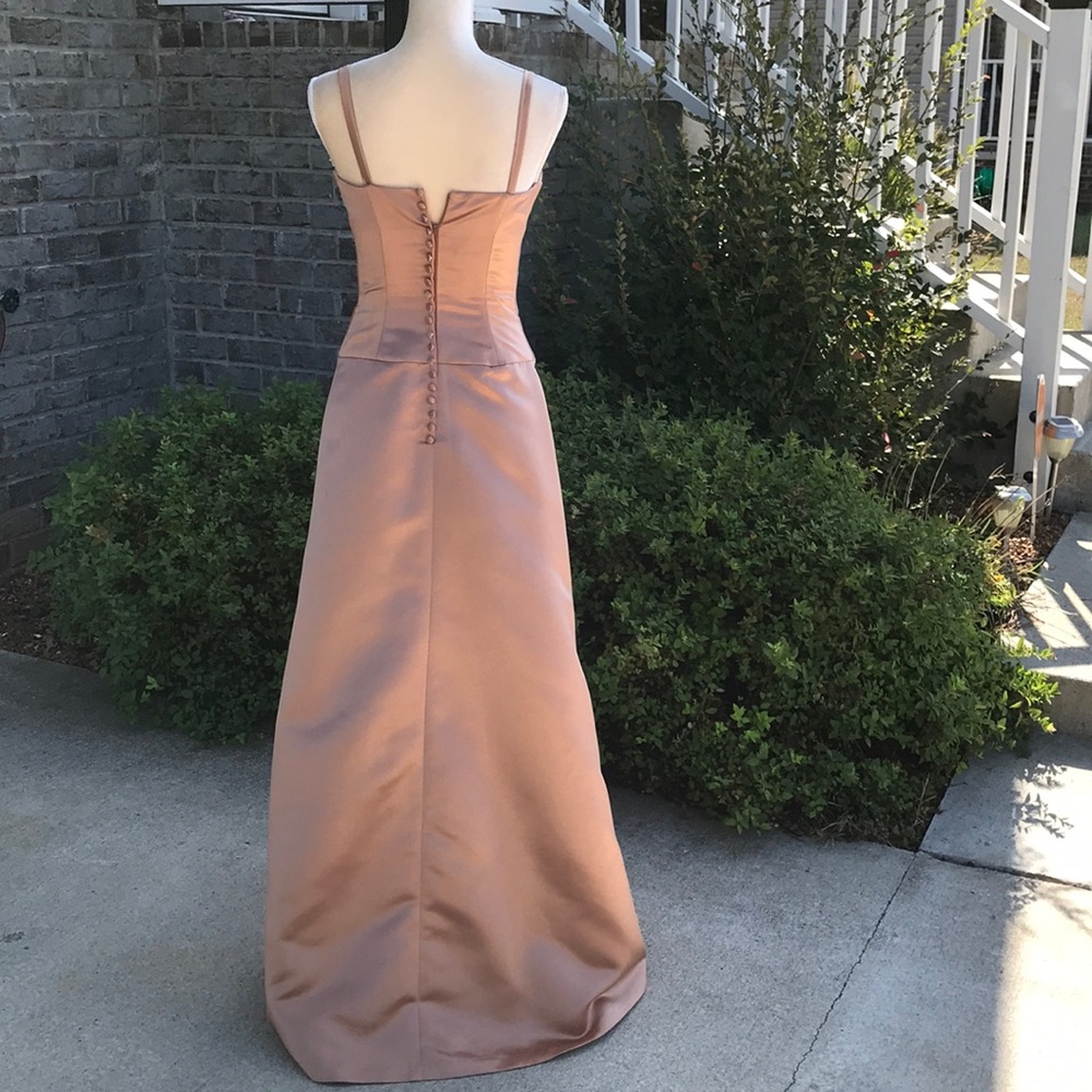Size 6 Bella Formals Bronze Bridesmaid Dress - Picture 6 of 8